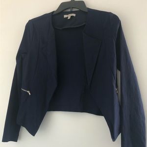 Navy Blue Fitted Blazer